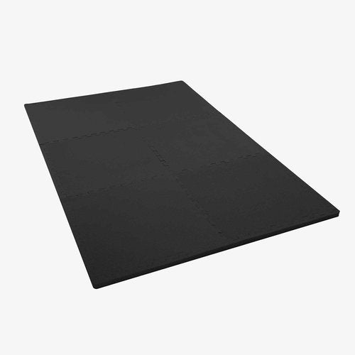 IncStores Fitness Foam Flooring Tiles | Low-Profile Interlocking Foam Tiles for Lightweight Floor Protection in Your Home Gym, Playroom, and More | Black, 72 Sq Ft