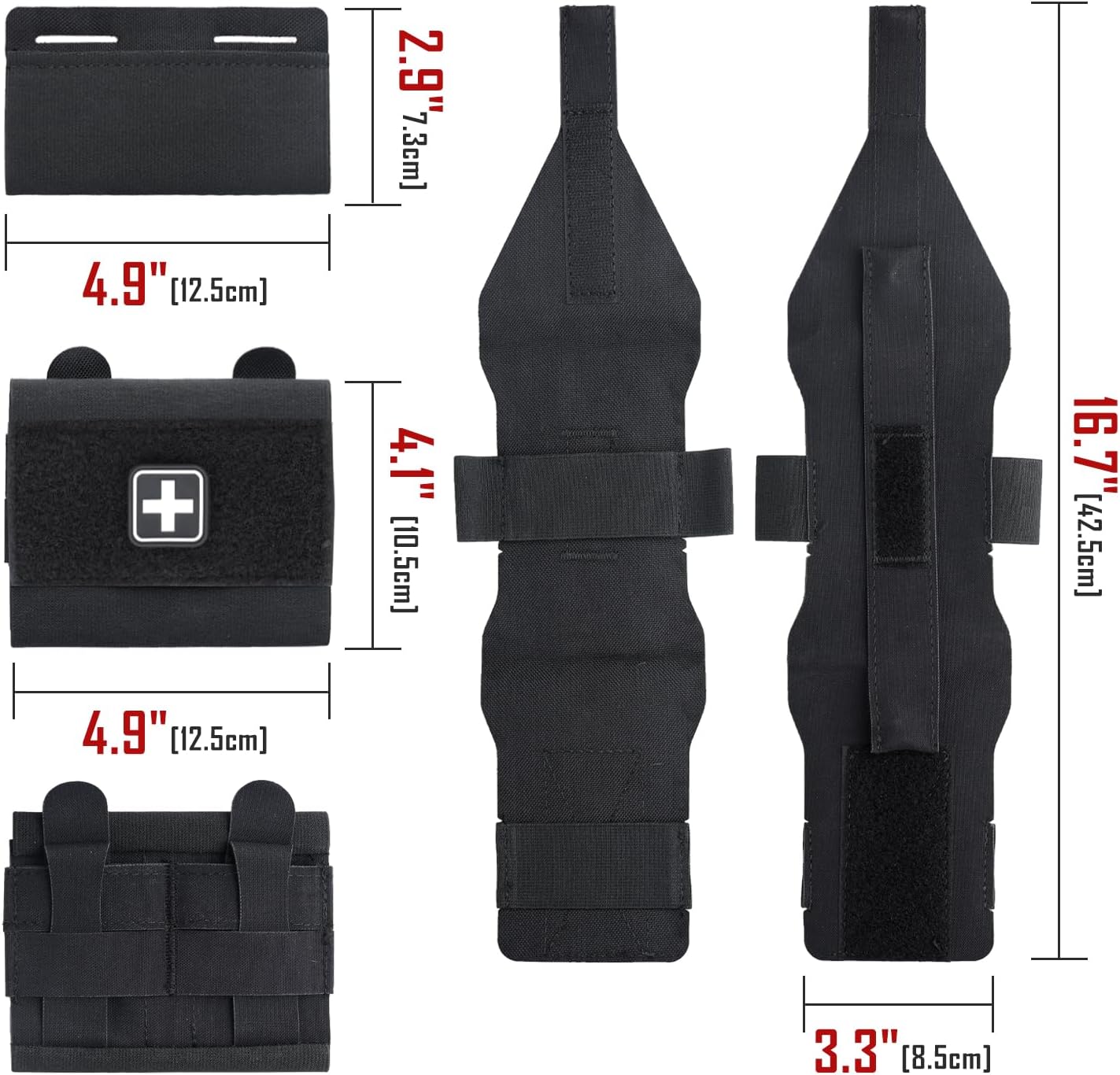 LIVANS Tactical First Aid Micro Trauma Pouch - Small EDC Medical Bag with Tourniquet for Duty Belt | Hunting & Survival Gear