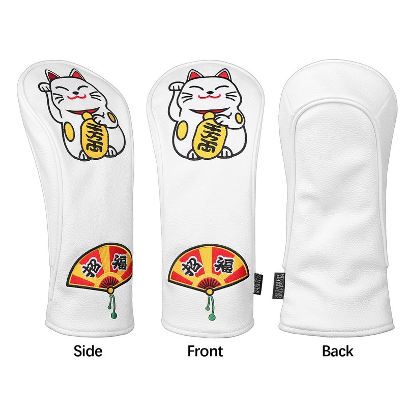 SHABIER Golf Hybrid Headcover with Maneki-Neko Lucky Cat Design for Golf Hybrid Club