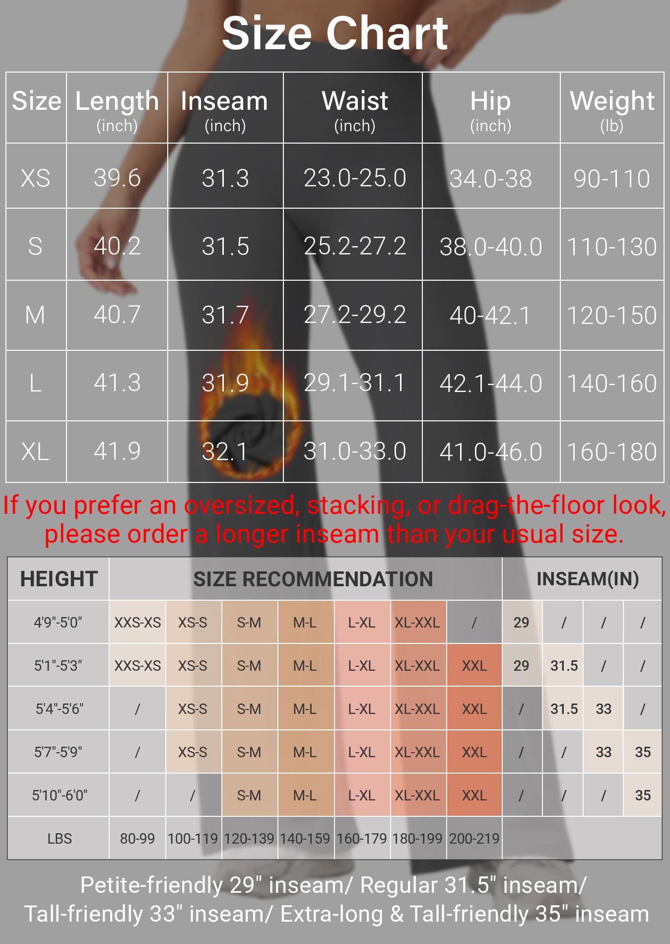 YEOREO Workout Leggings Womens No Front Seam Straight Leggings 31.5" Thin Fleece High Waist Buttery Eddiy Gym Yoga Pants Navy Blue L