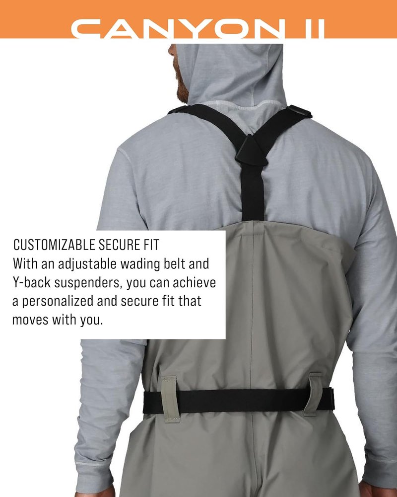 Canyon II Waterproof Fishing Chest Wader - Breathable Stockingfoot Design for Comfort