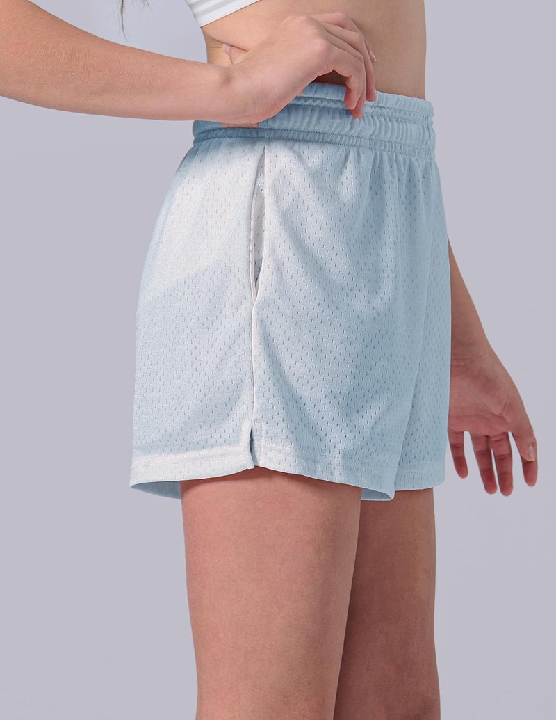 4 Pack: Girls Airy Mesh Active Athletic Sport Shorts, Youth Running Performance Clothes with Pockets (Set 6, Large)