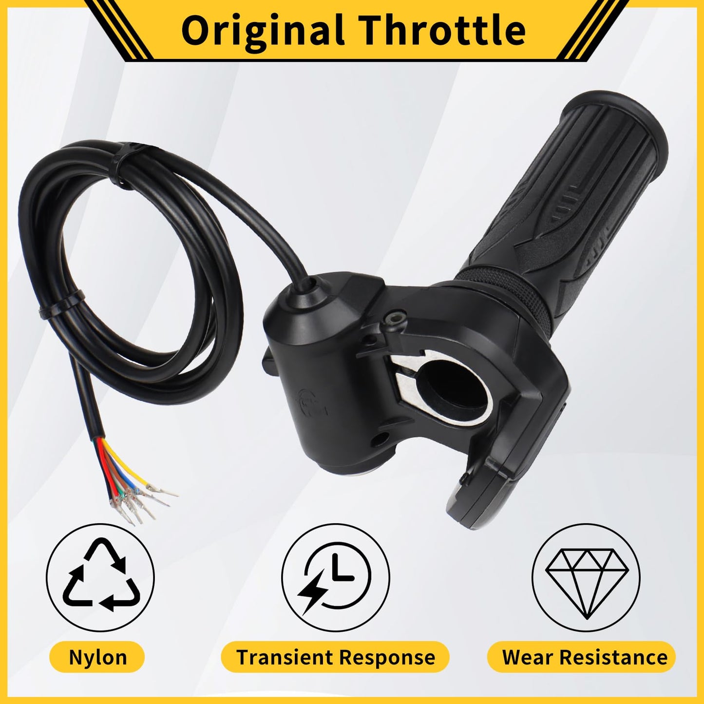 GregYoung 36v Scooter Throttle,6 Pin Scooter Replacement Parts with Battery Charge Display,Compatible with Gotrax Flex Electric Scooter