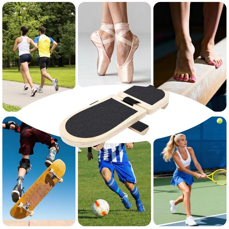 Ankle Balance Board - Adjustable SingleLeg Balance Board — Ankle Strengthener with Plantar Fasciitis Massage Ball and Two Resistance Bands, Suitable for Sprain Rehabilitation, Stability Training, Physical Therapy, and Plantar Fasciitis Recovery