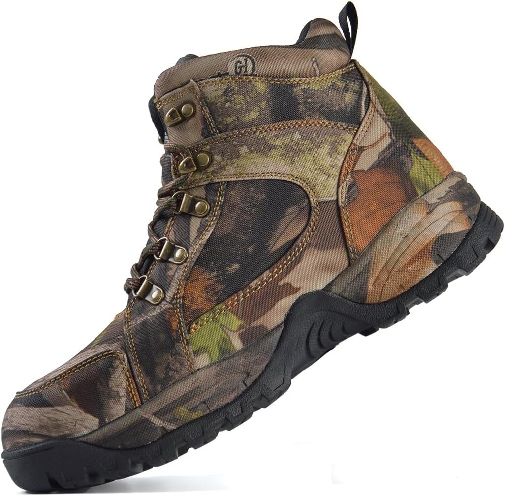 Men's Waterproof Hunting Boots - Lightweight Insulated Hiking Shoes with Steel Shank | 6" Breathable Design, 200g Thinsulate