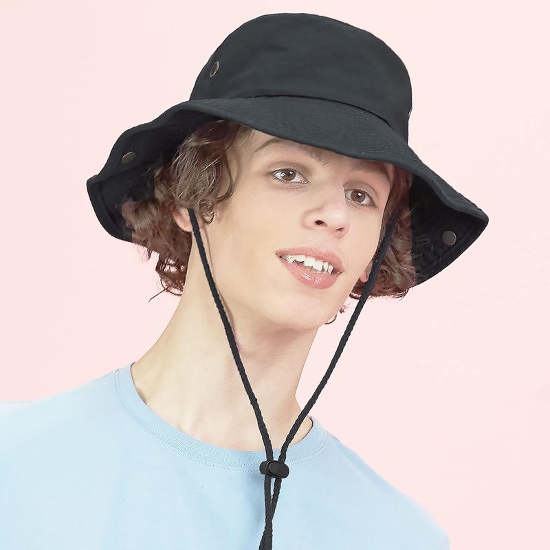 Cotton Stone-Washed Safari Bucket Hat - Wide Brim, Foldable & Double-Sided | Sun Protection