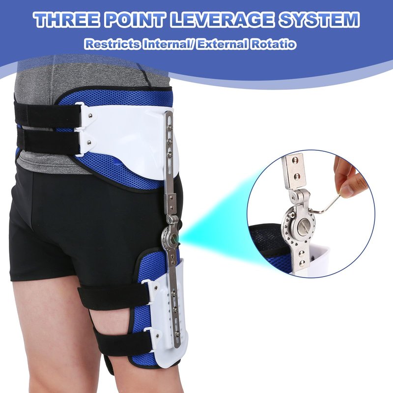 JorWystia Hip Abduction Brace, Post Op Joint Protection Stabilizer, Universal Size, Medical Support for Hip Replacements, Sciatica Pain Relief