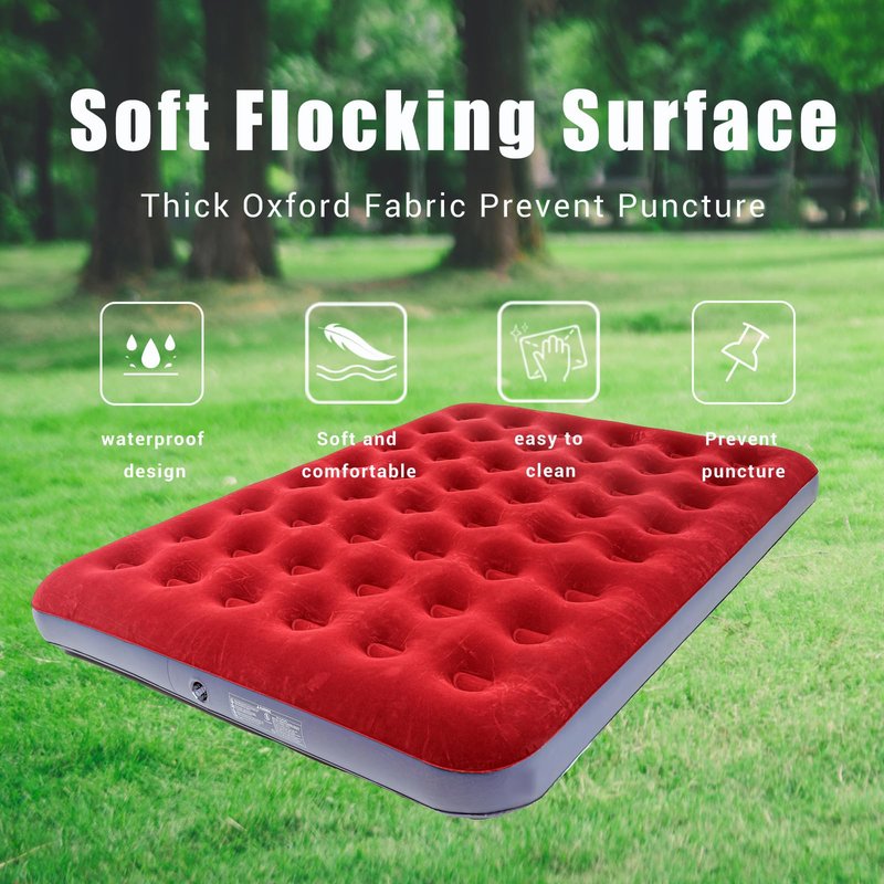 Onirii Queen Size Double Camping Air Mattress Bed with Air Pump