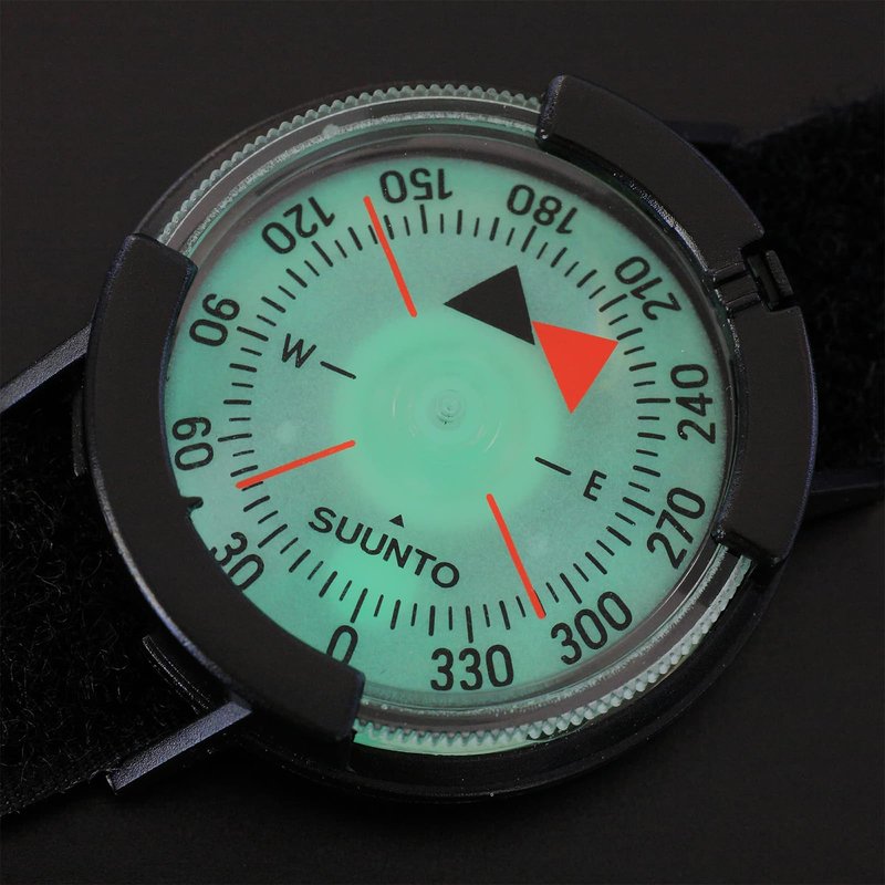 SUUNTO M-9 Wrist Compass, Northern Hemisphere, Multifunctional Compass with Velcro Wristband, Compact Waterproof Navigation Comapss for Hiking & Adventure, Black