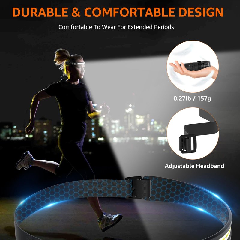Demlaies Headlamp Rechargeable with Red Light, 2 Pack Super Bright 230° Wide Beam Head Lamp, 30 Hrs Runtime, 8 Modes Waterproof Lightweight Headlights for Camping Running Fishing