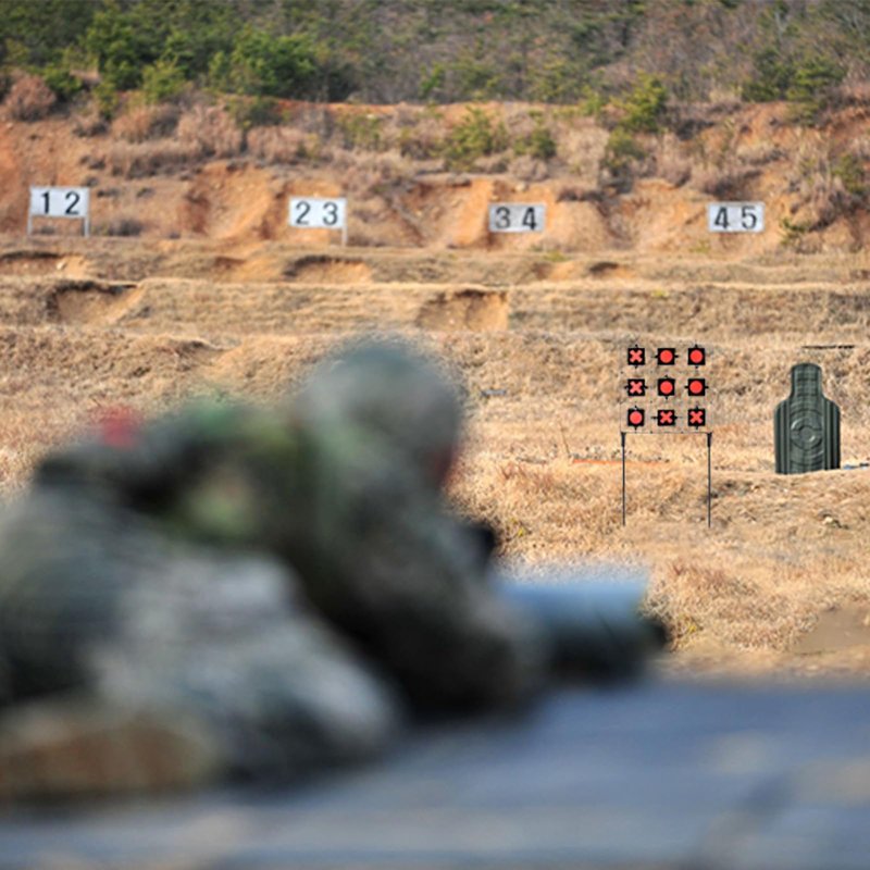 GearOZ Spinning Airsoft Target, 18"x9", Pellet Gun Targets, Air Rifle Targets, Tic-Tac-Toe Designed BB Gun Resetting Shooting Target Stand for Outdoor, Backyard
