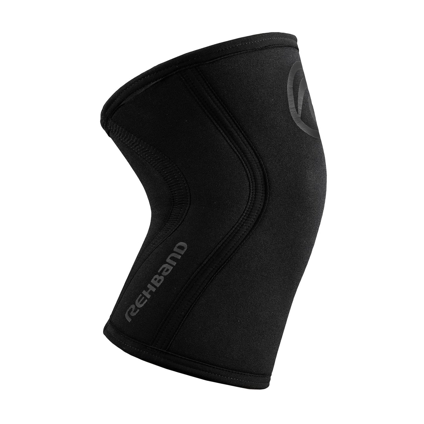 Rehband RX Knee Support for Strength Training & Fitness - 7mm Neoprene Knee Sleeve, Flexible & Non-Slip, Knee Sleeve for Men & Women, Colour:Carbon/Black, Size:Large