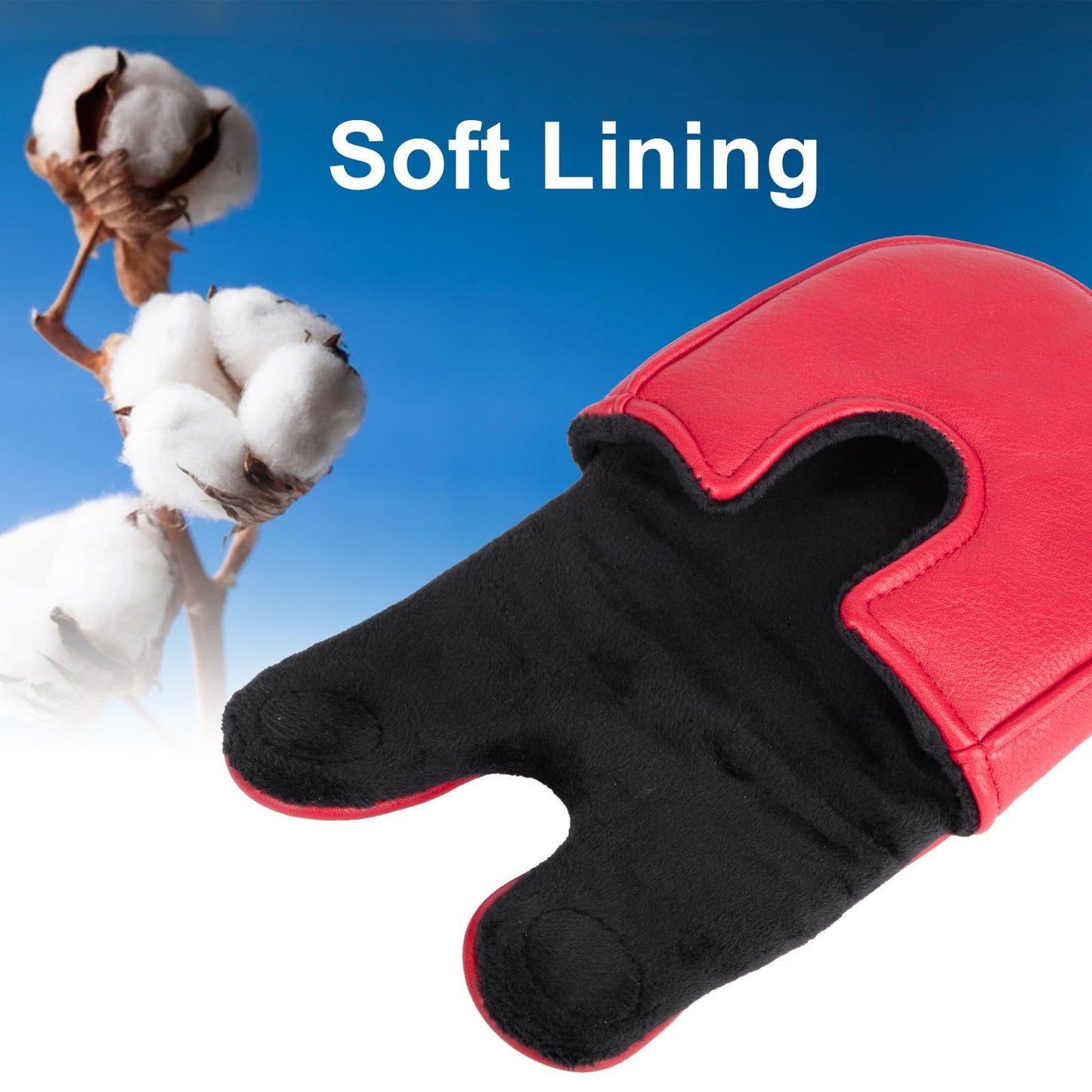Golf Mallet Putter Cover Golf Headcover, Magnetic Closure Premium Leather Do Not 3Putt Golf Head Covers Fits Golf DF3 Putter Poker Ace Mallet Putter Headcover (RBF)