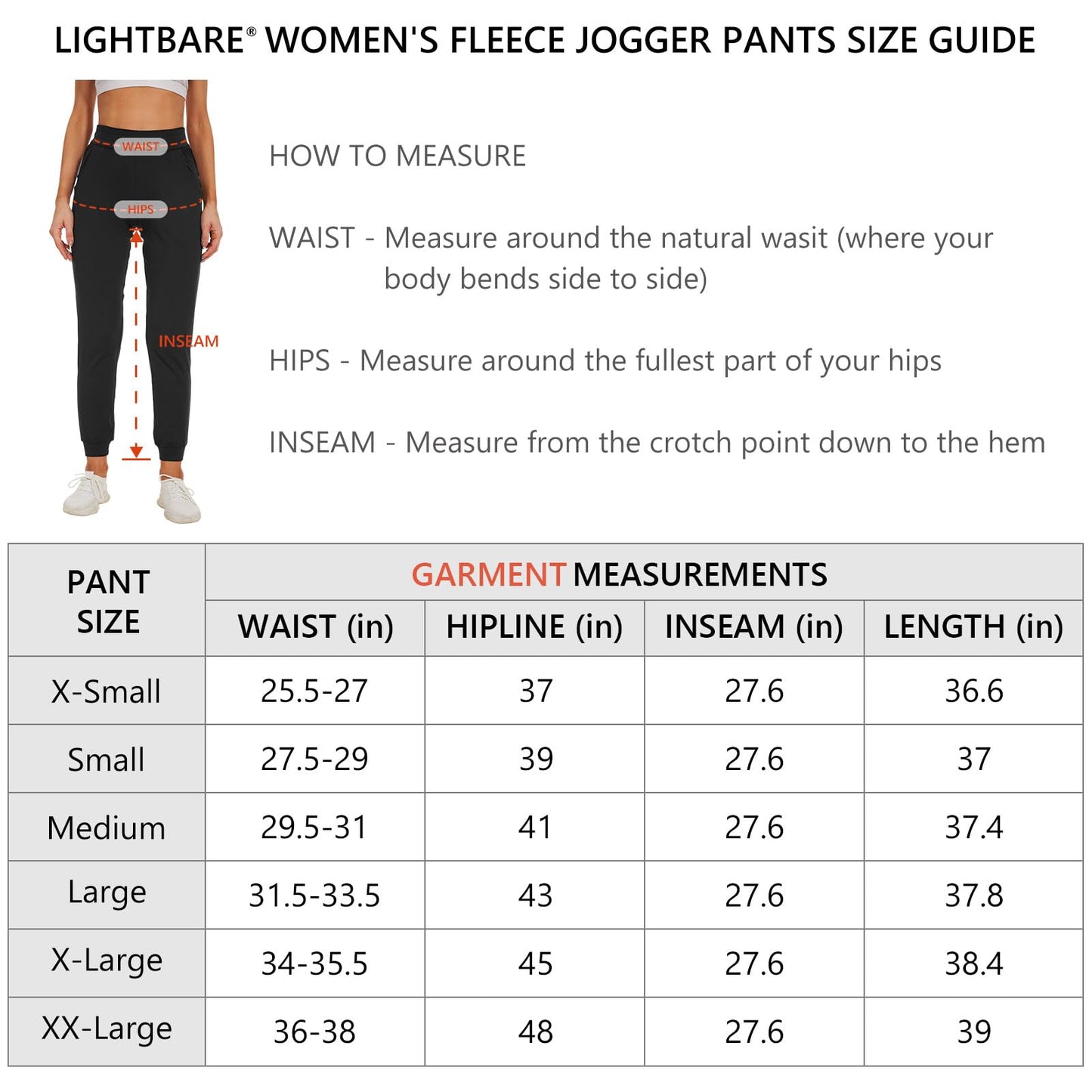 Lightbare Women’s Fleece Lined Joggers Pants Thermal Stretchy Water Resistant Sweatpants with Pockets for Athletic Winter