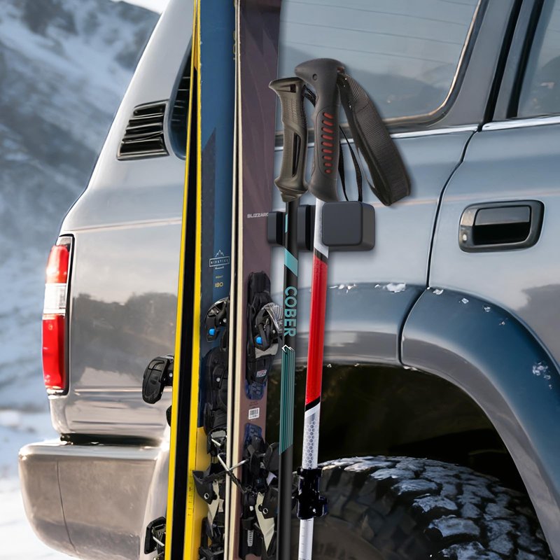 MIPON 2pcs Magnetic Ski Snowboard Vehicle Mountr & Fishing Rod Holde for Car Truck Bed Boat Wall Garage Door,Protection You Vehicle Paint