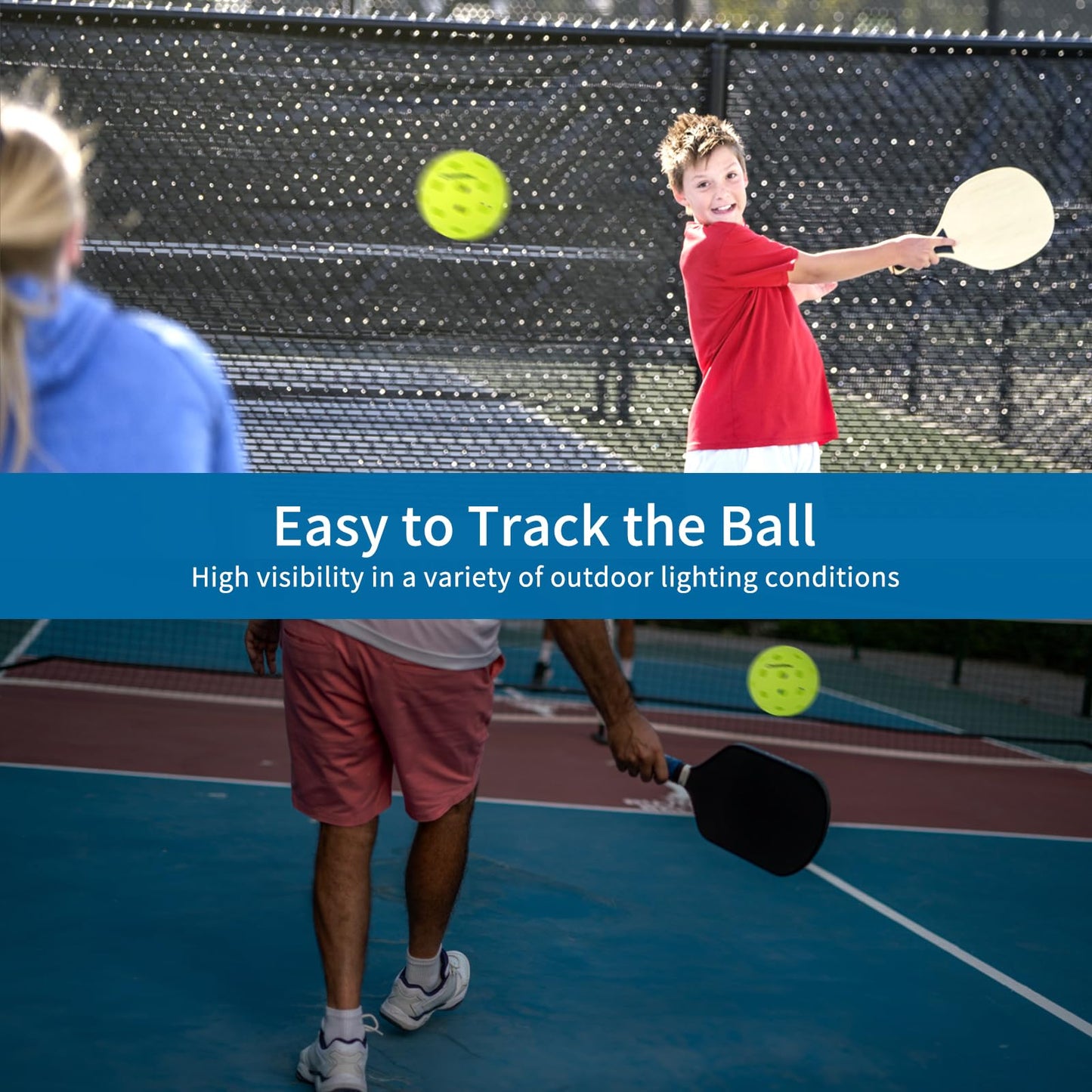 chyardna Outdoor Pickleball Balls |Meet USAPA Official Requirement | Perfectly Balanced,Durable (Green, 6)