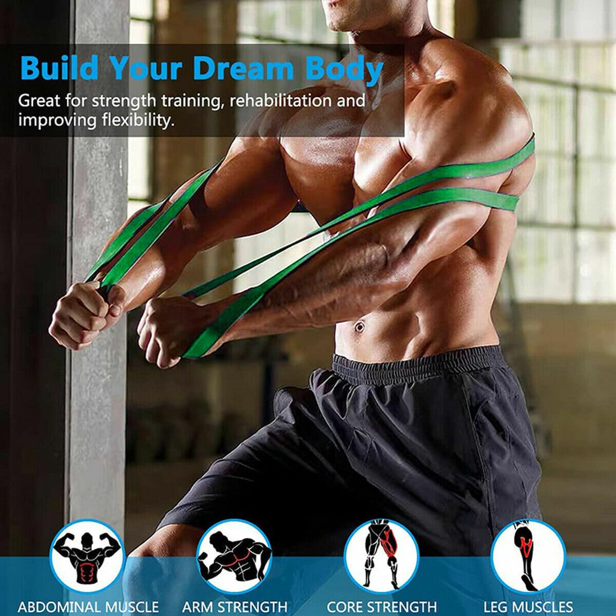 Pull Up Assistance Band - Stretching Resistance Band Heavy Duty Workout Exercise Stretch Fitness Bands Long Resistance Bands Resistance Loop Band