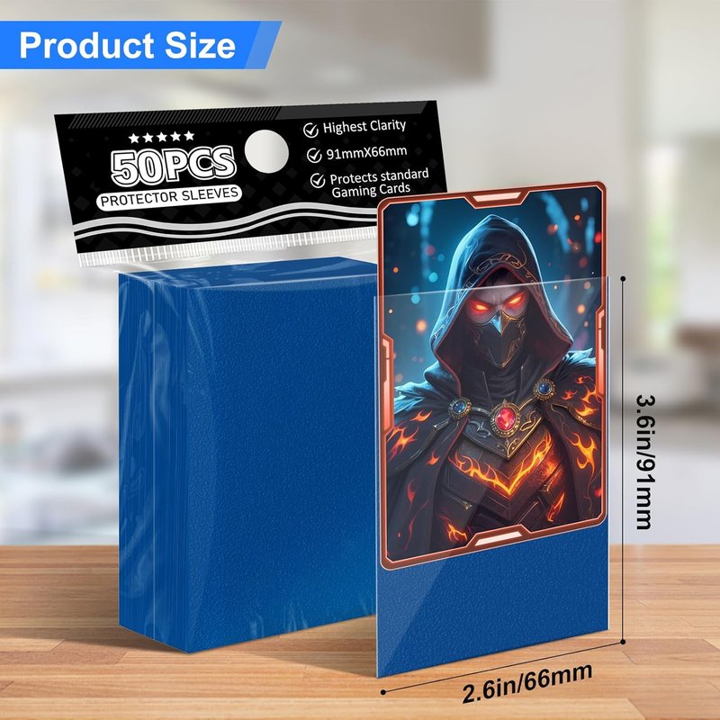 Card Sleeves for MTG - Night Blue 300-Pack | Perfect Fit for Trading & Sports Cards