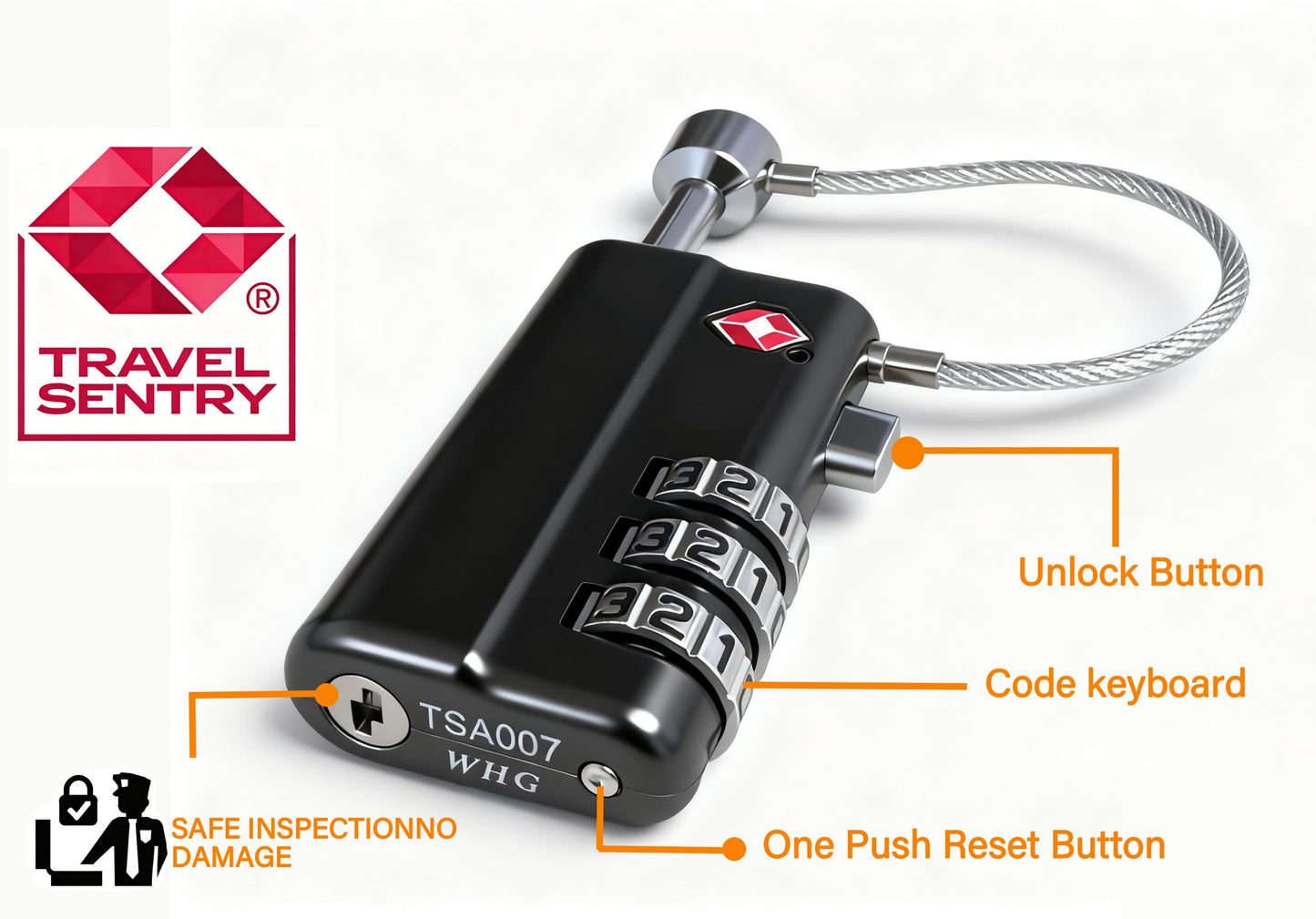 TSA Approved Gun Cases Lock (Pack 2)