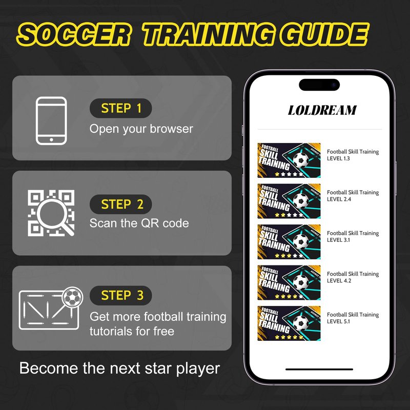 Soccer Training Mat With Technique Video Soccer Training Equipment Includes Football Trainer And Grip Socks Soccer Gifts Improve Coordination Anti-Slip Silent Absorption Mat For Footwork Training