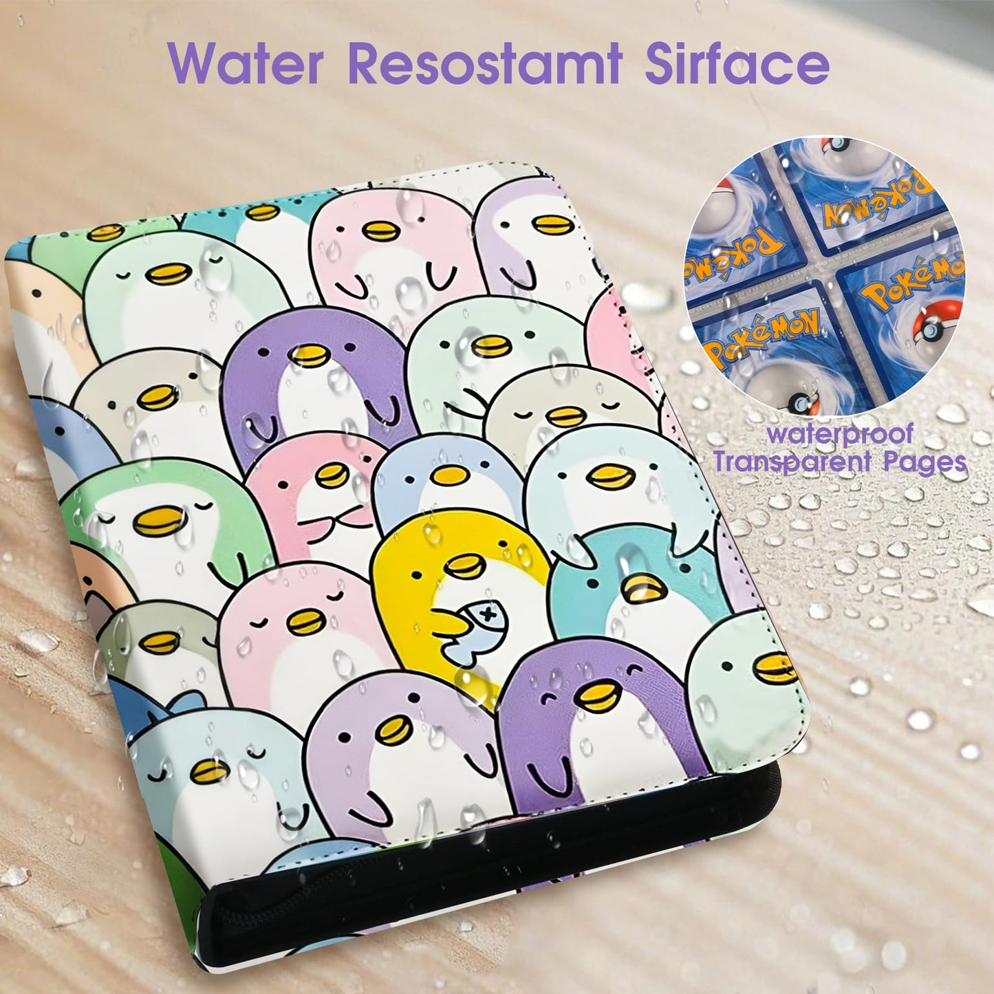 4-Pocket Card Binder with 50 Removable Pages, Holds 400 Cards