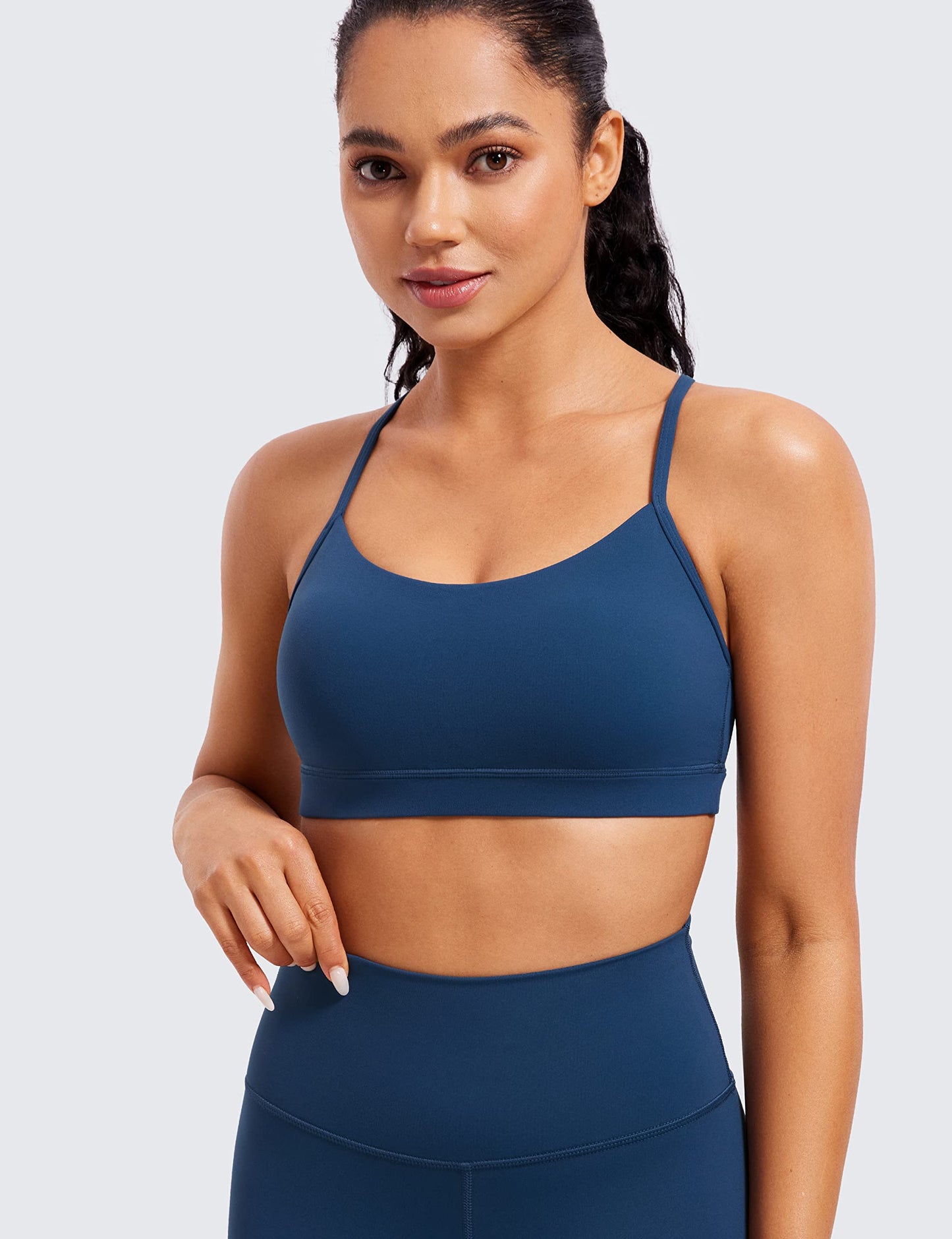 CRZ YOGA Butterluxe Y Back Sports Bras French Navy Small