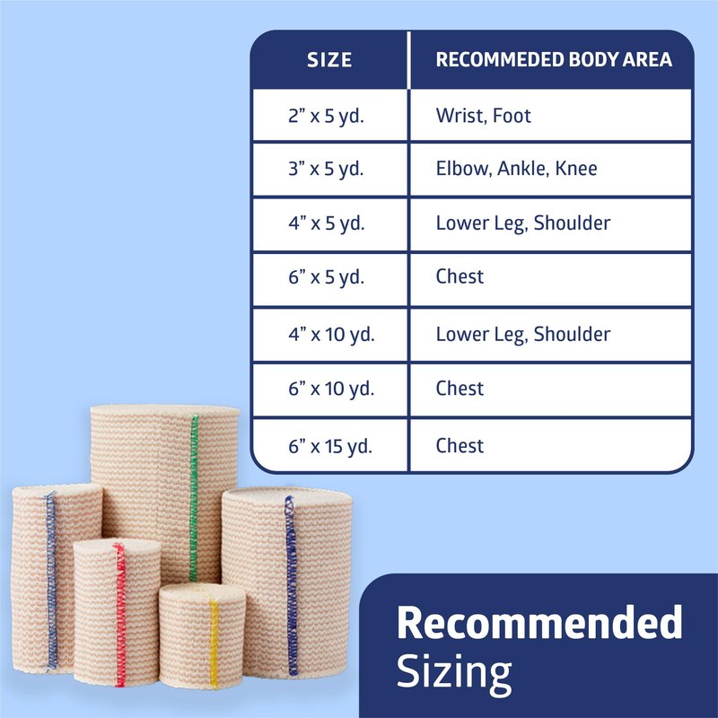 Medline Matrix Wrap Elastic Bandage with Hook and Loop Closure, Non-Sterile, 4" x 5 yd, White/Beige (Pack of 10)