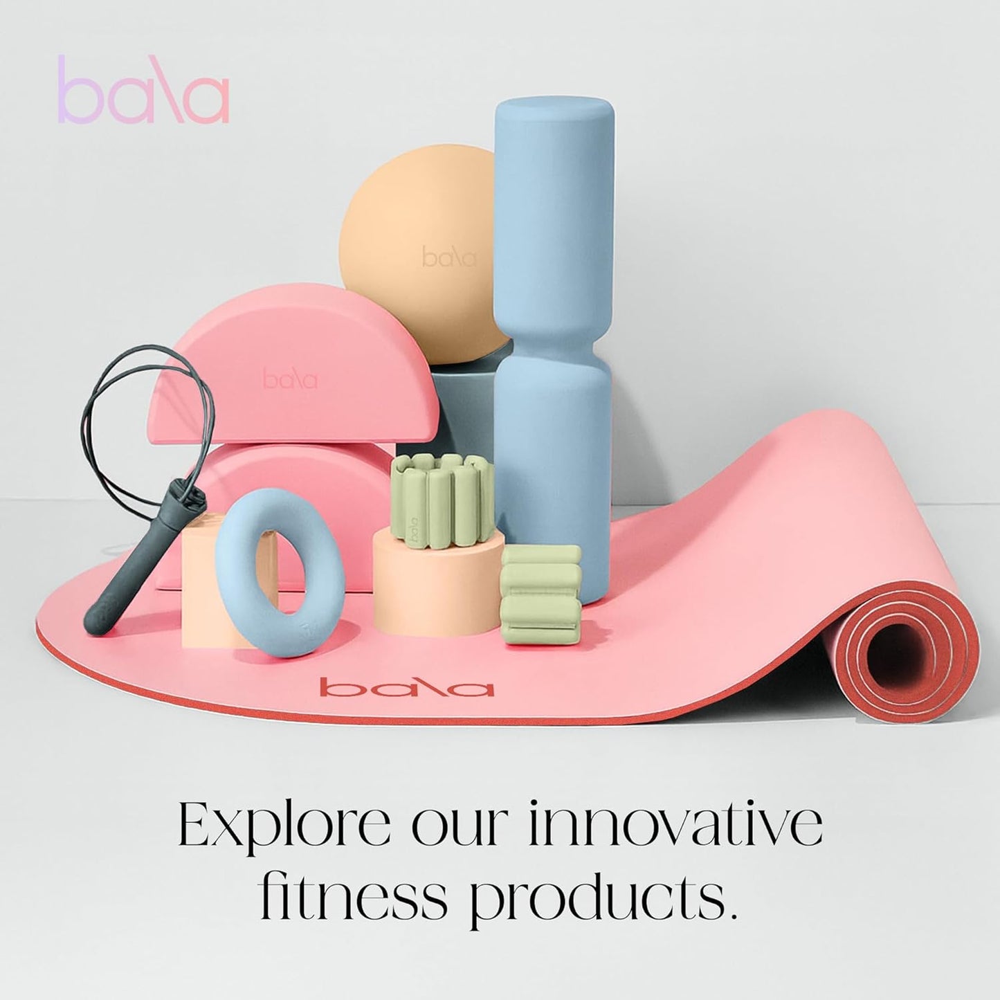 Bala Bangles Adjustable Wrist & Ankle Weights - Soft Silicone Bands for Pilates, Yoga, Home Workouts | Unisex