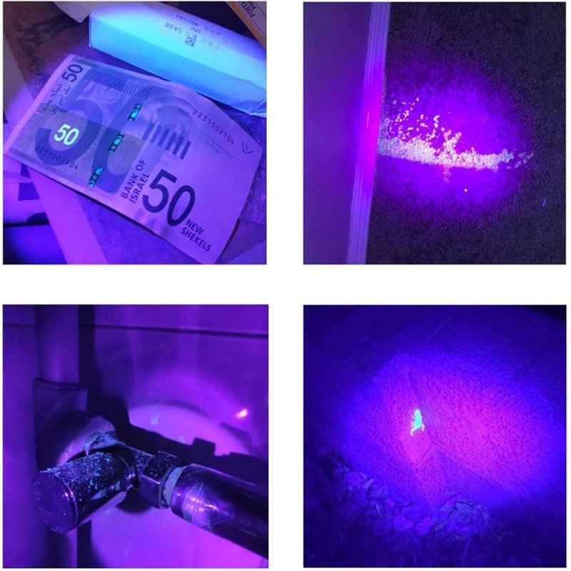 Miular UV 365nm and 395nm Light Wood's lamp Blacklight, 2 in 1 Ultraviolet Flashlight for Detecting Pet Urine Stains, Curing Resin