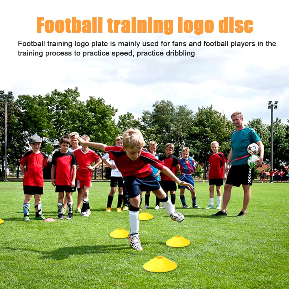 Football Training Equipment | Speed Agility Training Set, Including 1 Agility Ladder, 4 Steel Piles,12 Disc Cones ,1 Resistance Umbrella .| for Athletes/Sports Including Football & Basketball(Yellow)