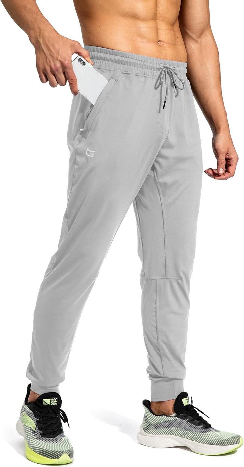 Men's Athletic Sweatpants with Zipper Pockets - Comfortable Joggers for Soccer, Running & Workouts