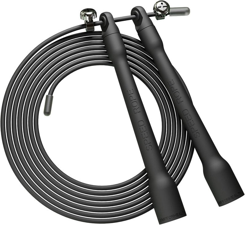 Ultra-Light Speed Jump Rope - Ergonomic Black Handles, Adjustable PVC Cable for Cardio & CrossFit Training