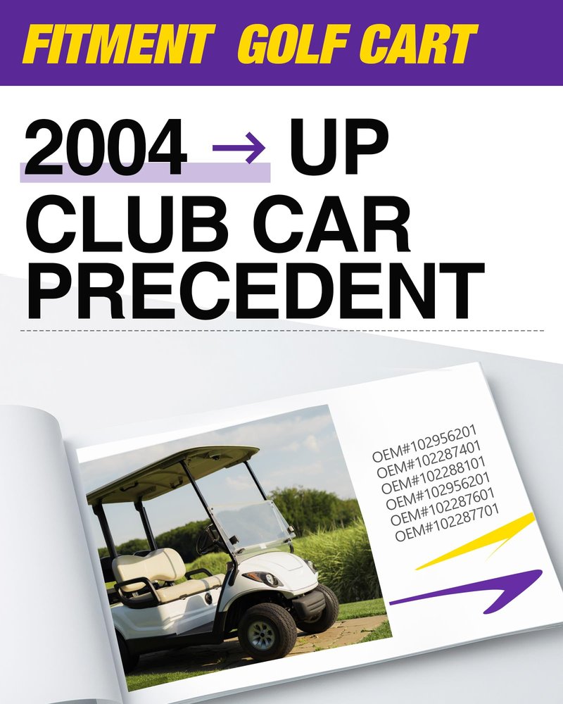 Club Car Precedent Front Bushing Kit With Screws, Golf Cart Front Lower Spring & Front Upper A Arm Polyurethane Bushings and Sleeves for 2004-Up Club Car Precedent, GolfCart Suspension Replace Parts