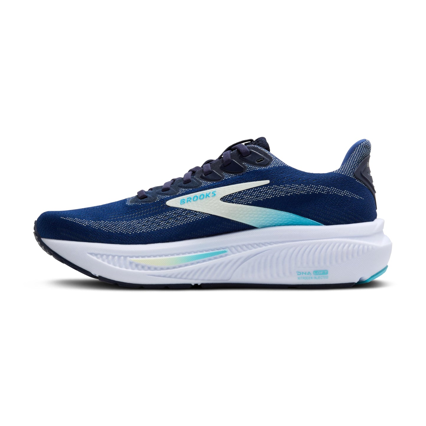 Brooks Women’s Ghost 17 Neutral Running Shoe - Navy/Green/Turquoise - 5.5 Narrow