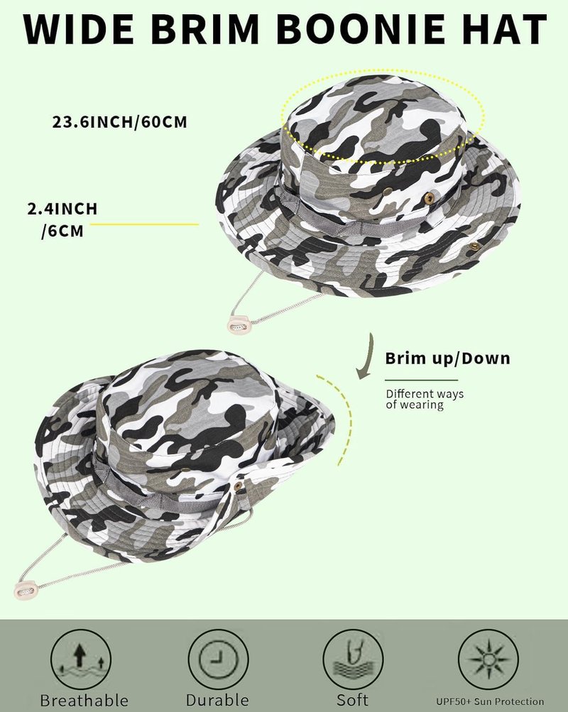 Sun Hats - UPF 50+ Bucket Hat for Men & Women | Foldable UV Protection for Hiking, Beach & Fishing