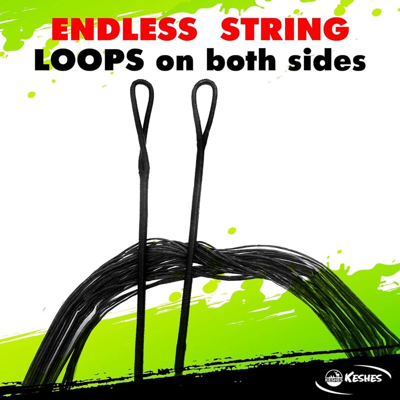 Dacron Bow String Replacement for Archery - Durable 12-16 Strands | Lengths 44-70 Inches, Includes 2 Brass Nocks