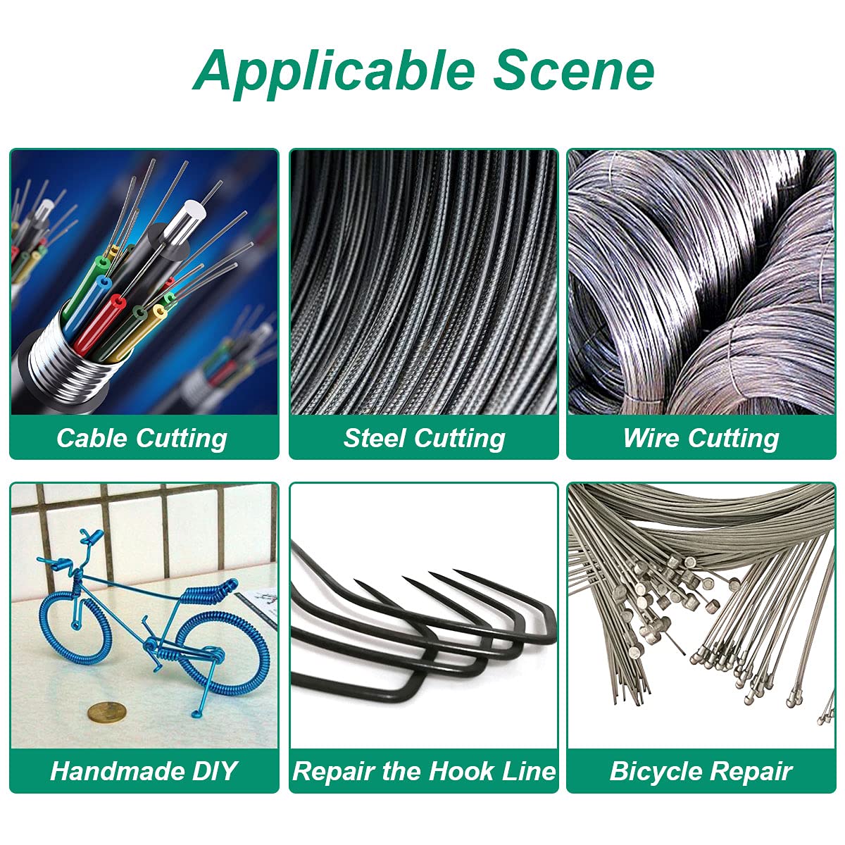 ZFZ Stainless Steel Cable Cutter, Bicycle Wire Rope Shearing Forceps Cutter Bike Wire Nipper Cutters for Cable and Housing, Repair Assembly Tool
