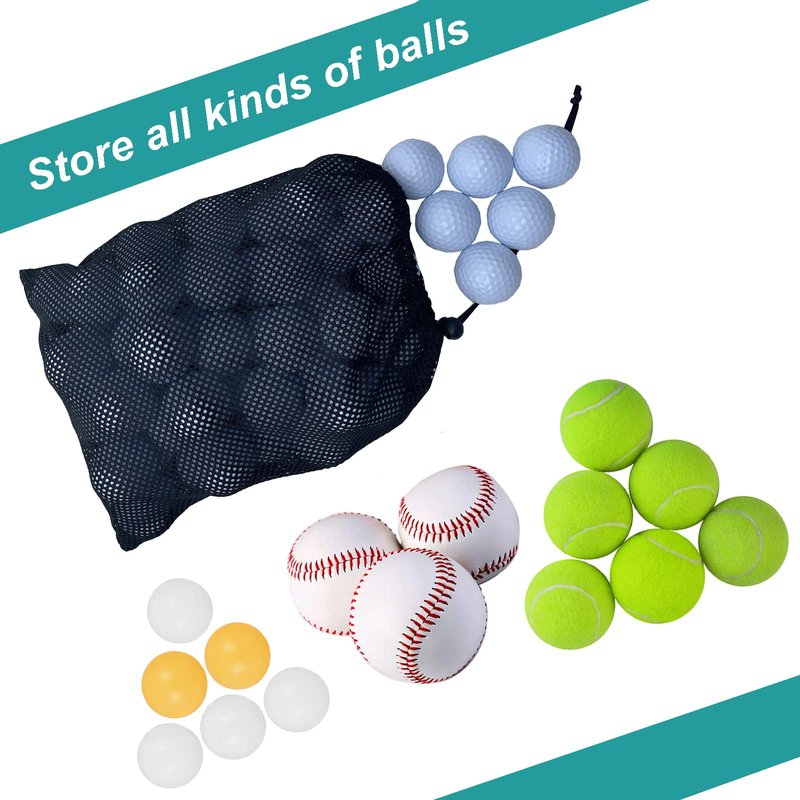 CORECISE Golf Balls Pouch, Drawstring Mesh Bag