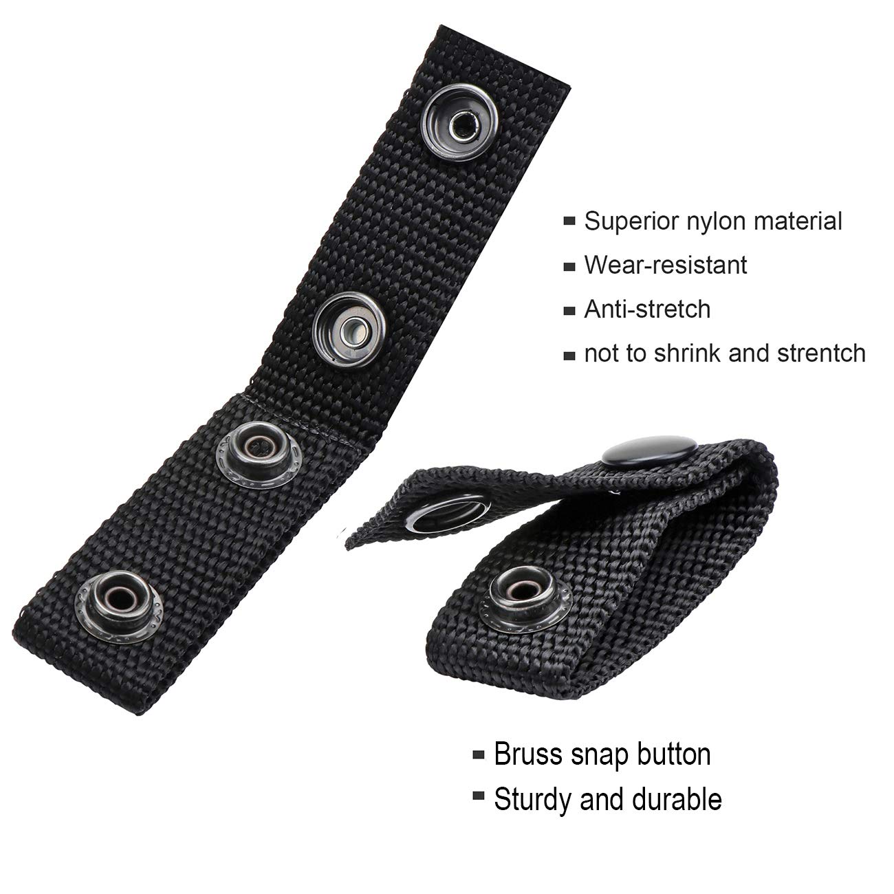 abcGoodefg Belt Keepers for Duty Belt, Nylon Belt Keepers for Police Tactical Duty Belt 2" and 2¼" Wide