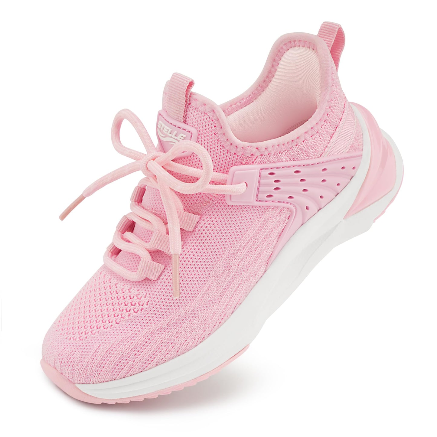 Stelle Girls Tennis Shoes Slip-on Kids Sneakers Lightweight Running Shoe Boys Walking Athletic Flats for Little/Big Kids(Pink, 13ML)