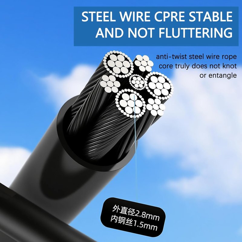 Ultra-Light Speed Jump Rope - Ergonomic Black Handles, Adjustable PVC Cable for Cardio & CrossFit Training