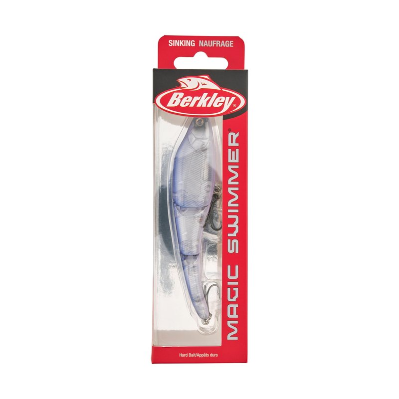 Berkley Magic Swimmer Fishing Lure, Blue Vapor, Size 125, 5 in, Maximum Forward Buoyancy Provides Optimal Lifelike Swim Action, Equipped with High-End Hooks