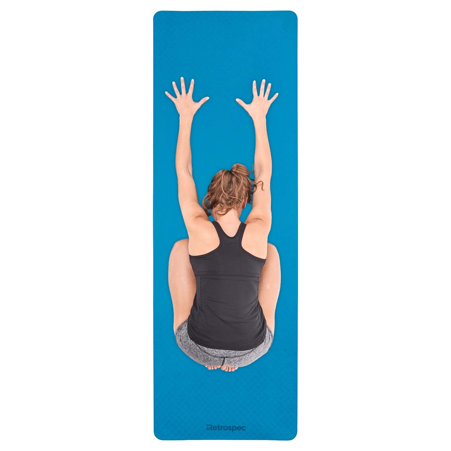 Retrospec Zuma Yoga Mat w/Nylon Strap for Men & Women - Non Slip Excercise Mat for Yoga, Pilates, Stretching, Floor & Fitness Workouts, Ocean Blue (3599)