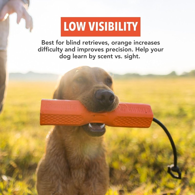 GUNNER Dog Training Bumper - Durable Retriever Dummy with Adjustable Rope | Orange Color