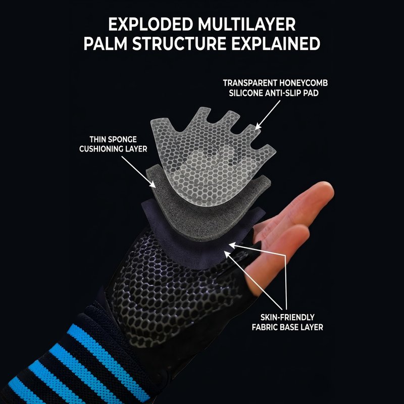 Govblus Workout Gloves for Men and Women,Gym Gloves for Weight Lifting with Wrist Support,Exercise,Rock Climbing, Biking,Training,Fitness,Pull up,Fingerless, Breathable and Snug fit(Small)