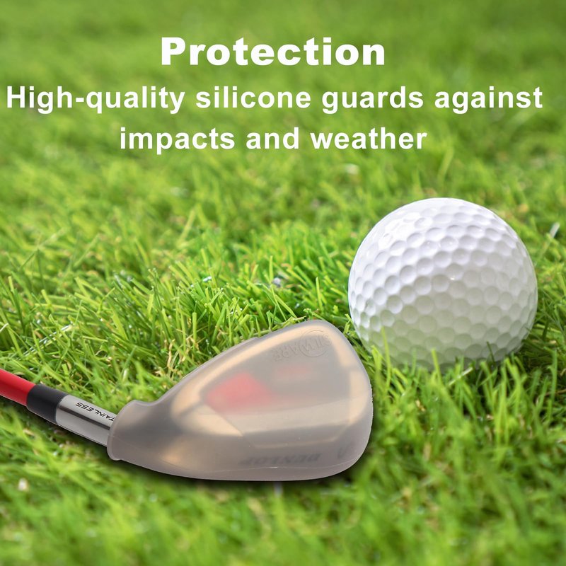 SILWARE Silicone Golf Club Head Protective Cover 10pcs (Black)