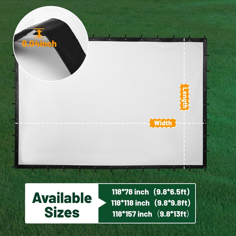 Fahnemt Golf Simulator Impact Screen(118 * 78, 118 * 118, 118 * 157) for Indoor/Home/Garage Training Washable Golf Impact Screen for Practice