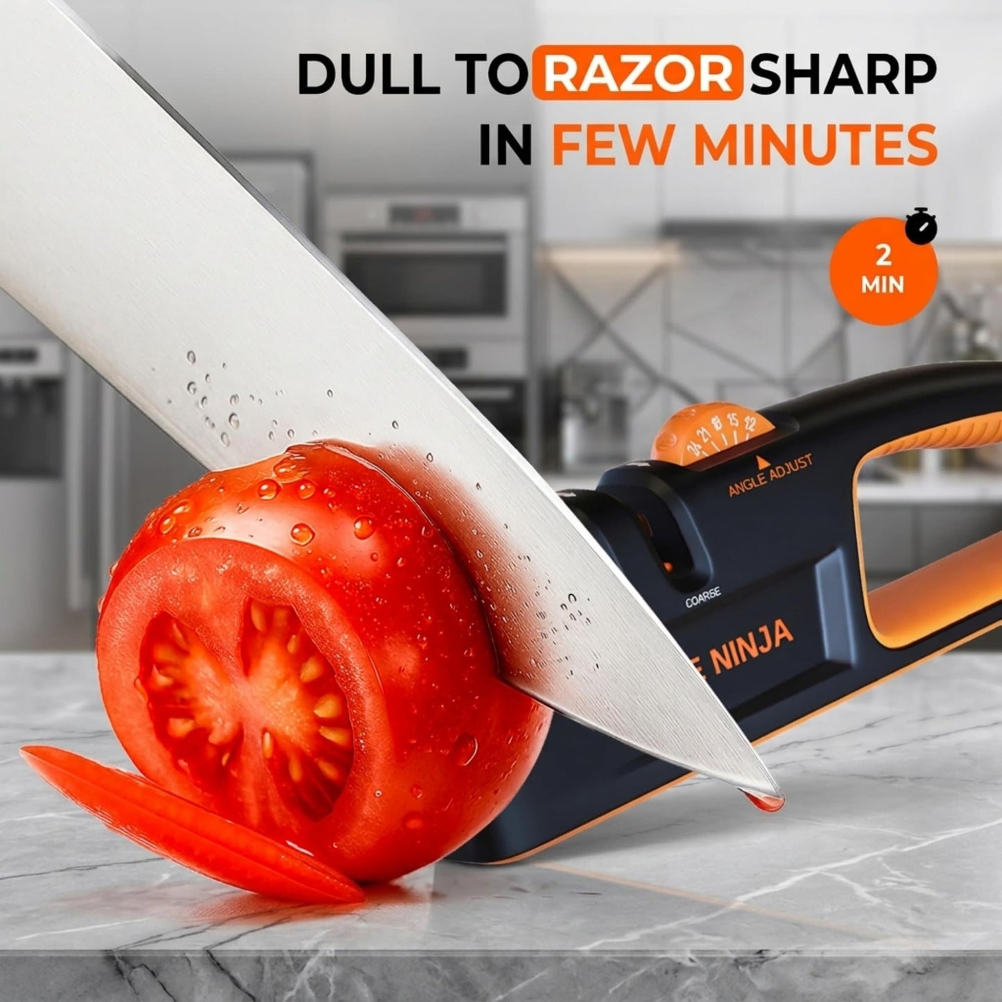 5 Precision Adjust Knife Sharpener- 3-Stage Premium Kitchen Knife Sharpener