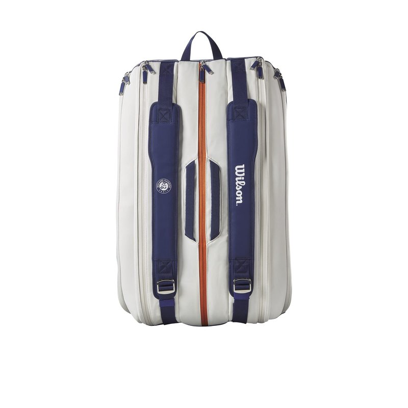 Wilson Roland Garros Super Tour Tennis Racket Bag - Navy/White, Holds up to 15 Rackets