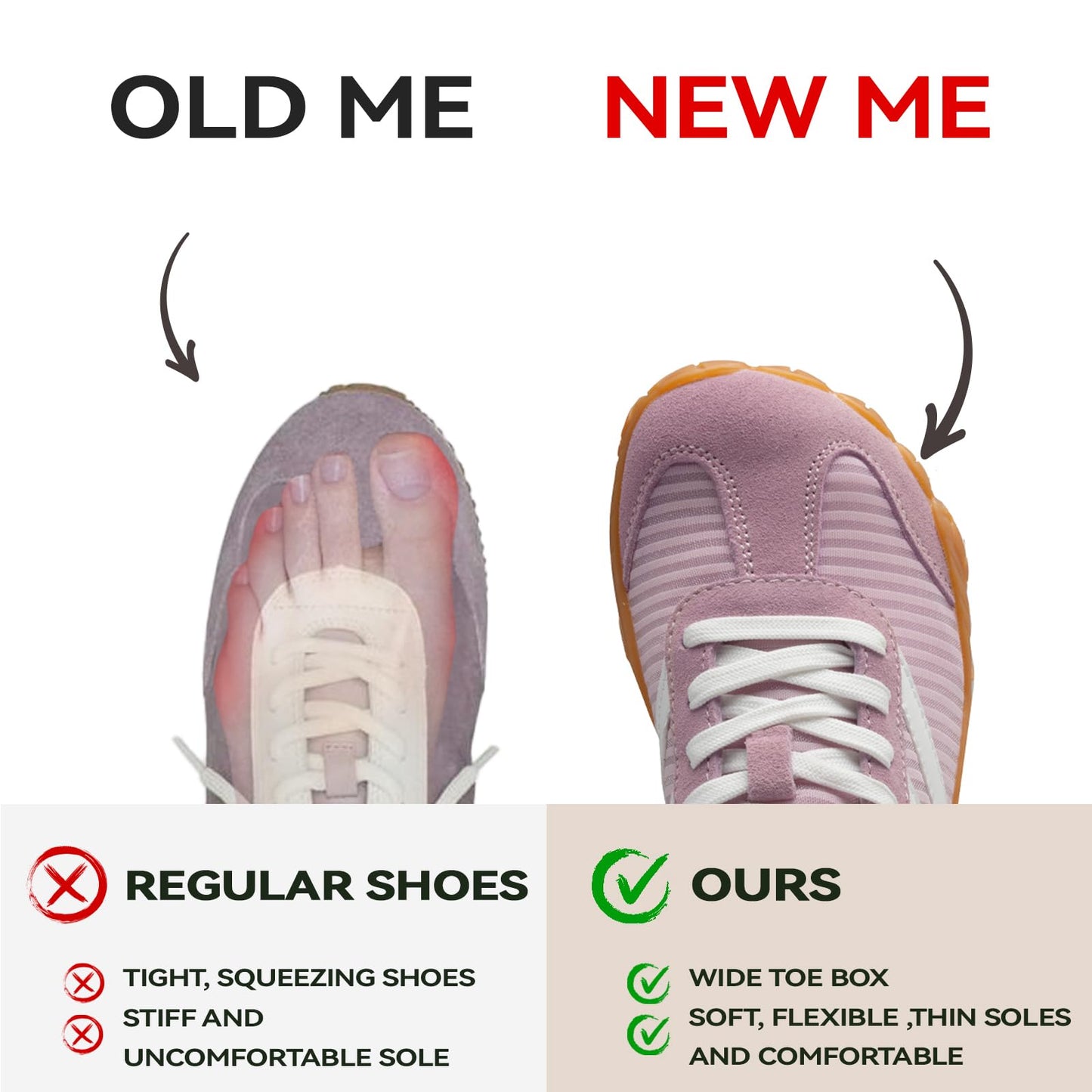 Barefoot Shoes Women Casual Sneakers,Wide Toe Box Shoes Women Zero Drop Barefoot Shoe Men,Minimalist Trail Running Shoe,Non-Slip Lightweight Breathable Comfortable Fashion Walking Hiking Shoes Unisex
